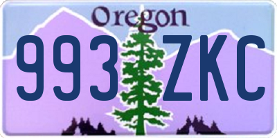 OR license plate 993ZKC