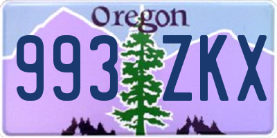 OR license plate 993ZKX