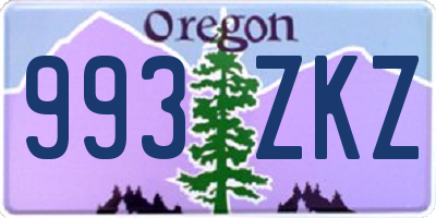 OR license plate 993ZKZ
