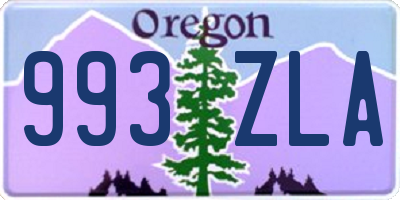 OR license plate 993ZLA