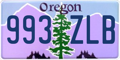 OR license plate 993ZLB