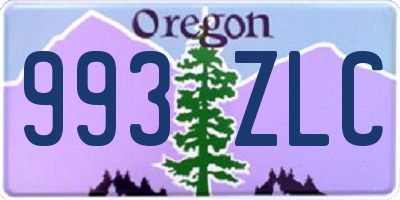 OR license plate 993ZLC