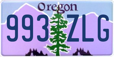 OR license plate 993ZLG