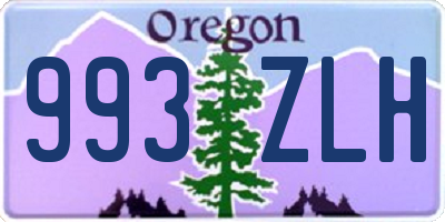 OR license plate 993ZLH