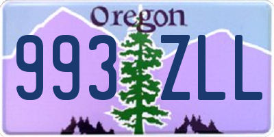 OR license plate 993ZLL