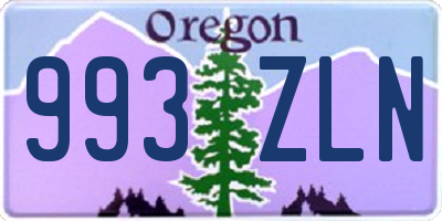 OR license plate 993ZLN
