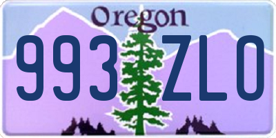 OR license plate 993ZLO