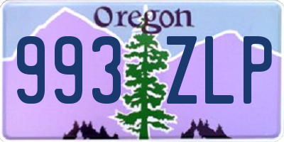 OR license plate 993ZLP
