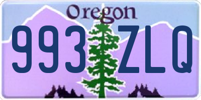 OR license plate 993ZLQ