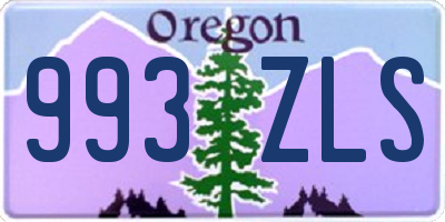 OR license plate 993ZLS