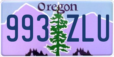 OR license plate 993ZLU