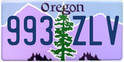 OR license plate 993ZLV