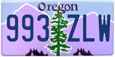 OR license plate 993ZLW