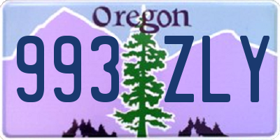OR license plate 993ZLY