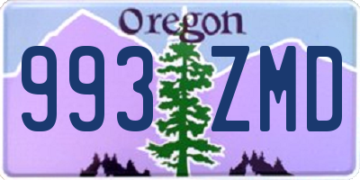 OR license plate 993ZMD