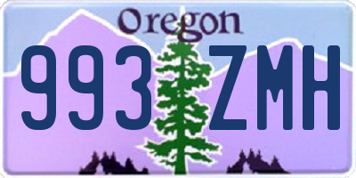 OR license plate 993ZMH