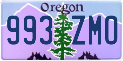 OR license plate 993ZMO