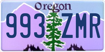 OR license plate 993ZMR