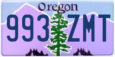 OR license plate 993ZMT