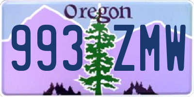 OR license plate 993ZMW