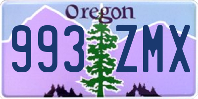 OR license plate 993ZMX