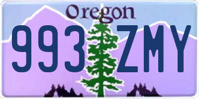 OR license plate 993ZMY