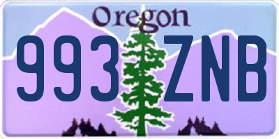 OR license plate 993ZNB