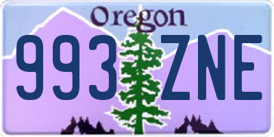 OR license plate 993ZNE