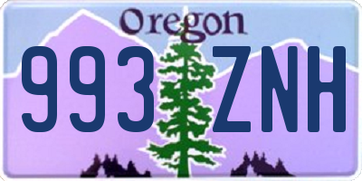 OR license plate 993ZNH