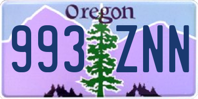 OR license plate 993ZNN