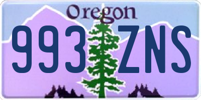 OR license plate 993ZNS