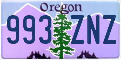 OR license plate 993ZNZ