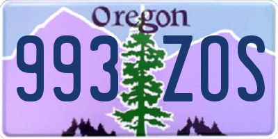 OR license plate 993ZOS