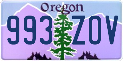 OR license plate 993ZOV