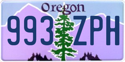 OR license plate 993ZPH