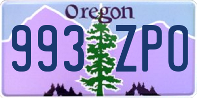 OR license plate 993ZPO