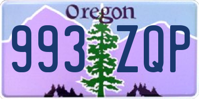 OR license plate 993ZQP