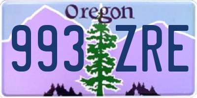 OR license plate 993ZRE