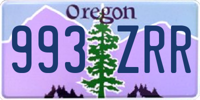 OR license plate 993ZRR