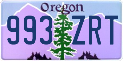 OR license plate 993ZRT
