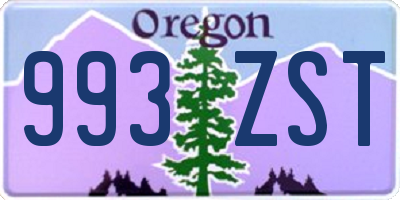 OR license plate 993ZST