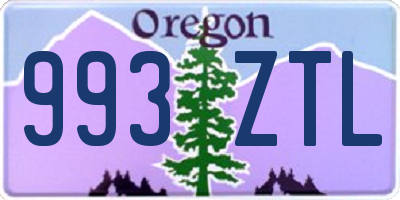 OR license plate 993ZTL