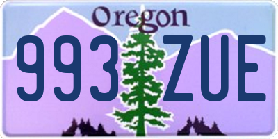 OR license plate 993ZUE