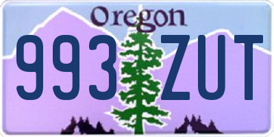 OR license plate 993ZUT