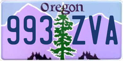 OR license plate 993ZVA