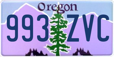 OR license plate 993ZVC