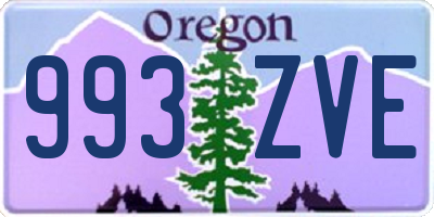 OR license plate 993ZVE