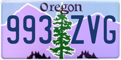 OR license plate 993ZVG