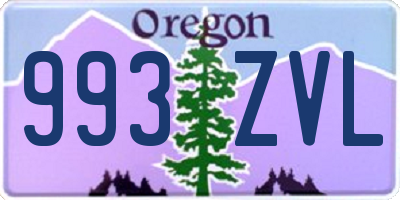 OR license plate 993ZVL