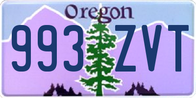 OR license plate 993ZVT